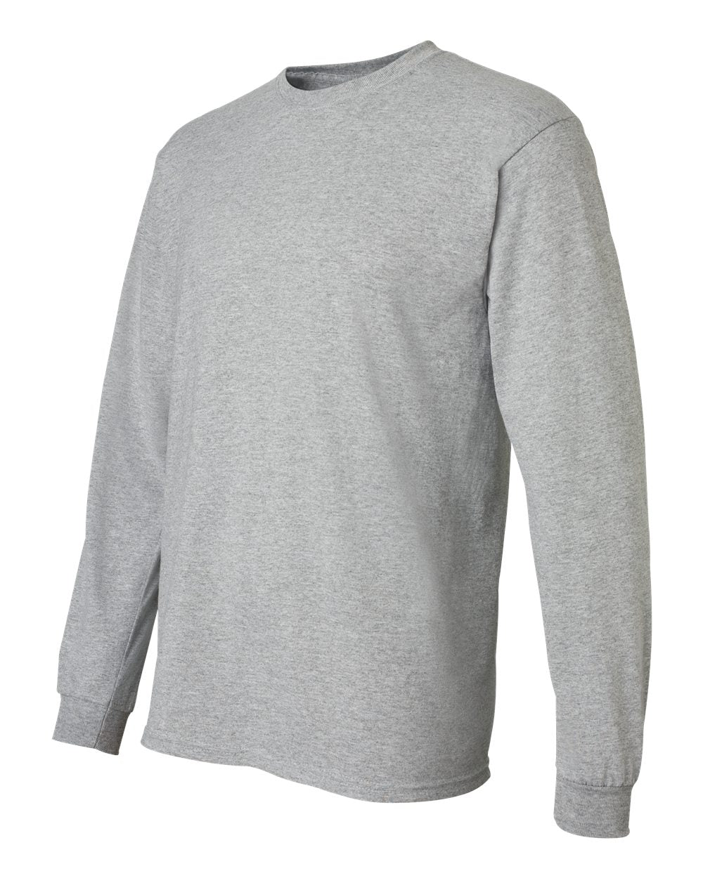 Men's DryBlend® 50/50 Long Sleeve T-Shirt - Side - B07660583 - Sport Grey