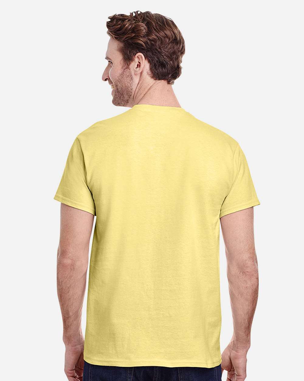 Men's Heavy Cotton™ T-Shirt - OnModelBack - B00060423 - Cornsilk