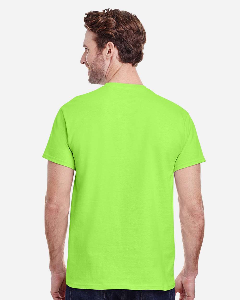 Men's Heavy Cotton™ T-Shirt - OnModelBack - B00060463 - Neon Green