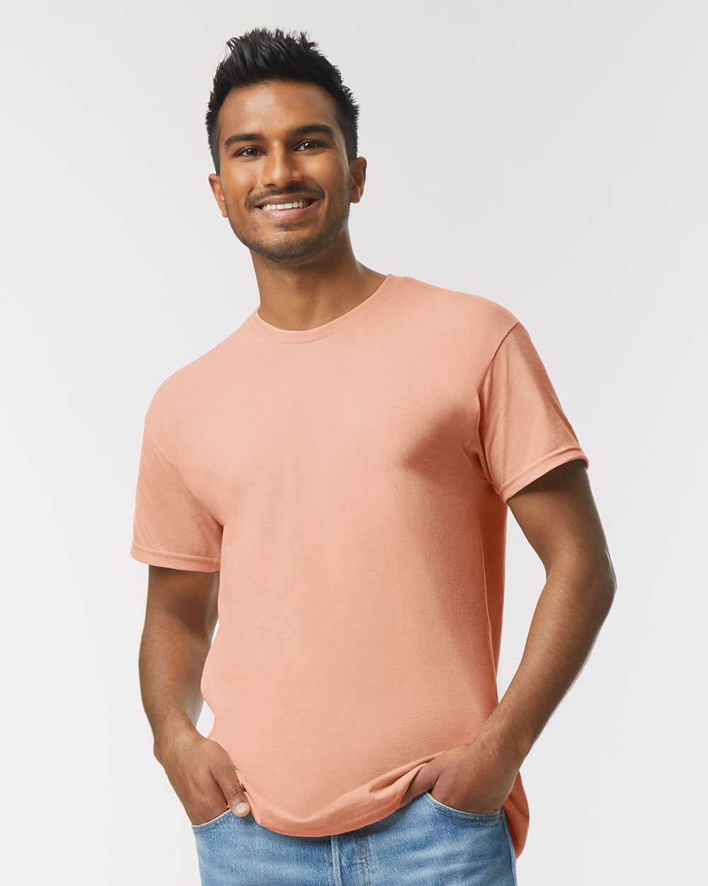 Men's Heavy Cotton™ T-Shirt - OnModelFront - B00060333 - Dusty Rose