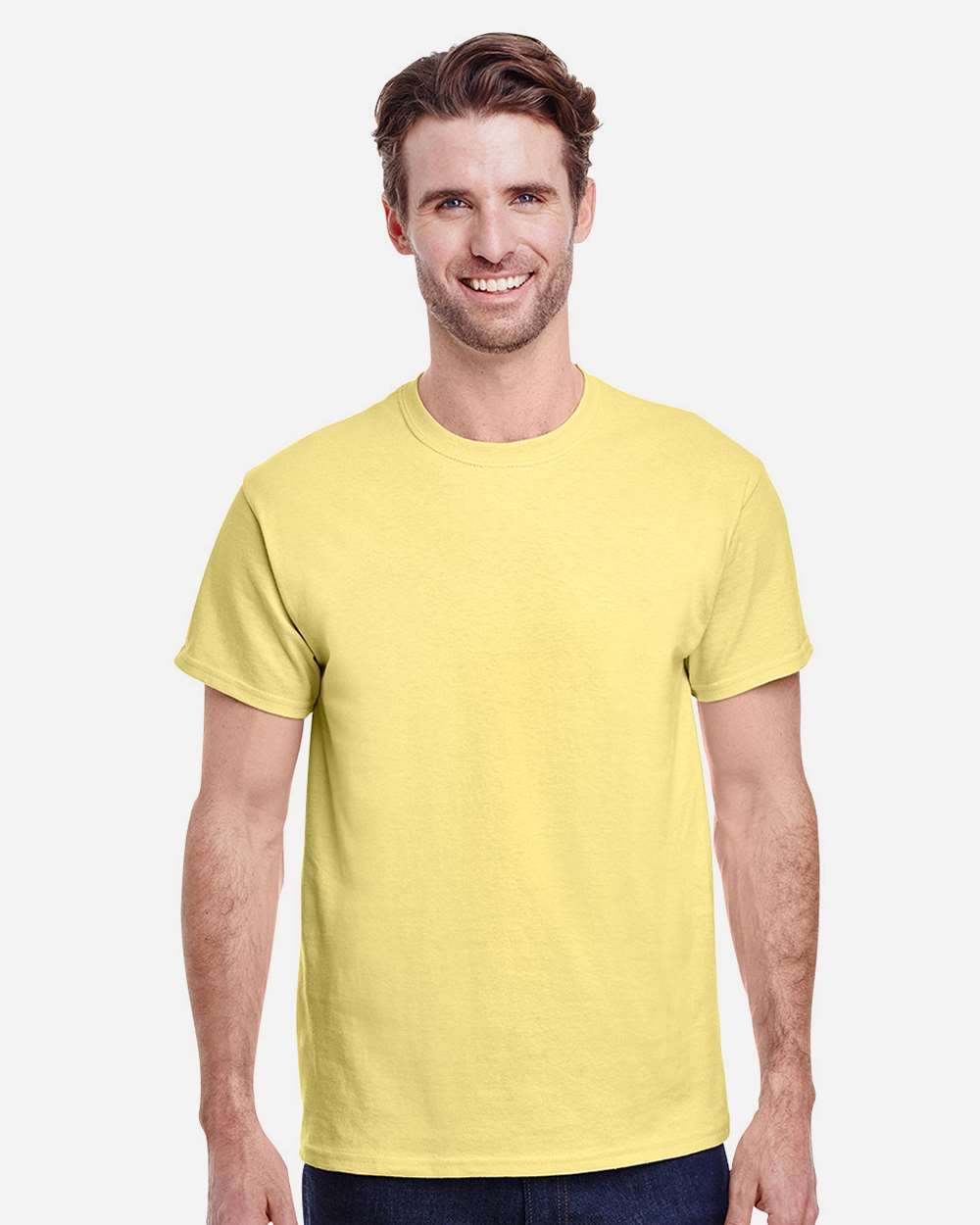 Men's Heavy Cotton™ T-Shirt - OnModelFront - B00060423 - Cornsilk