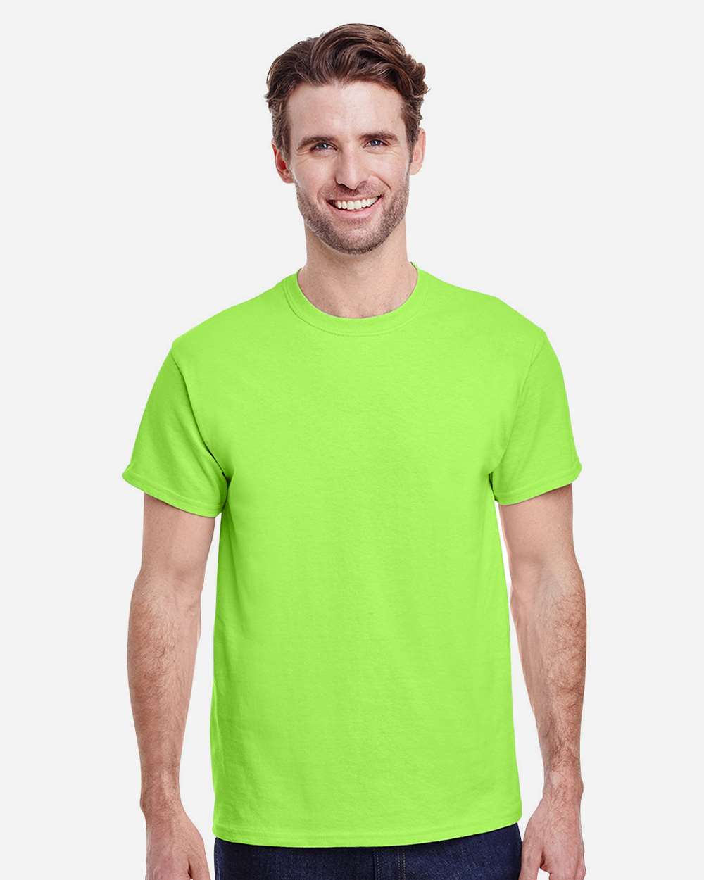 Men's Heavy Cotton™ T-Shirt - OnModelFront - B00060463 - Neon Green