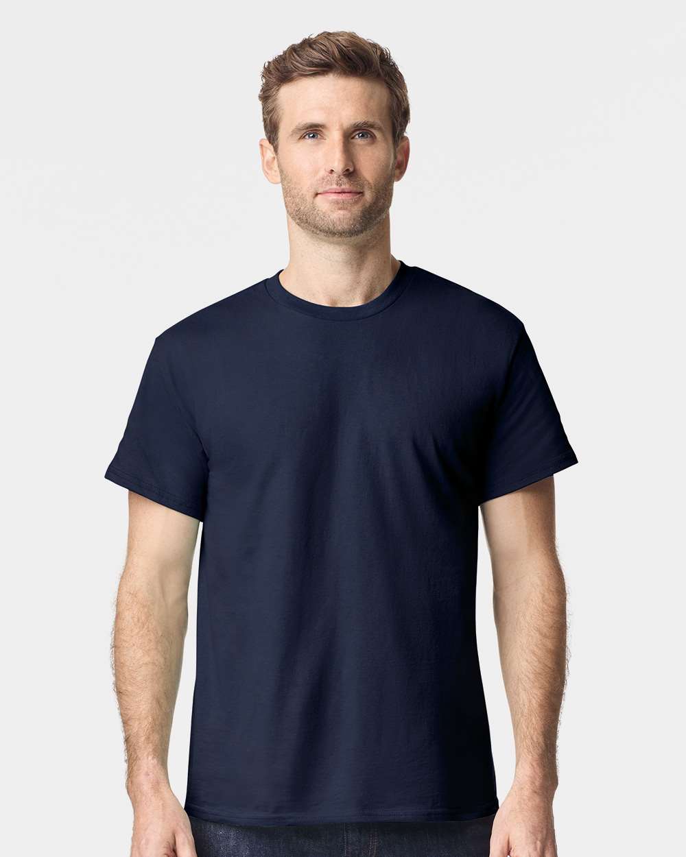 Men's Heavy Cotton™ T-Shirt - OnModelFront - B00060833 - Blue Dusk