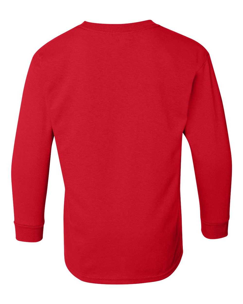 Youth Heavy Cotton™ Long Sleeve T-Shirt - Back - B34160702 - Red