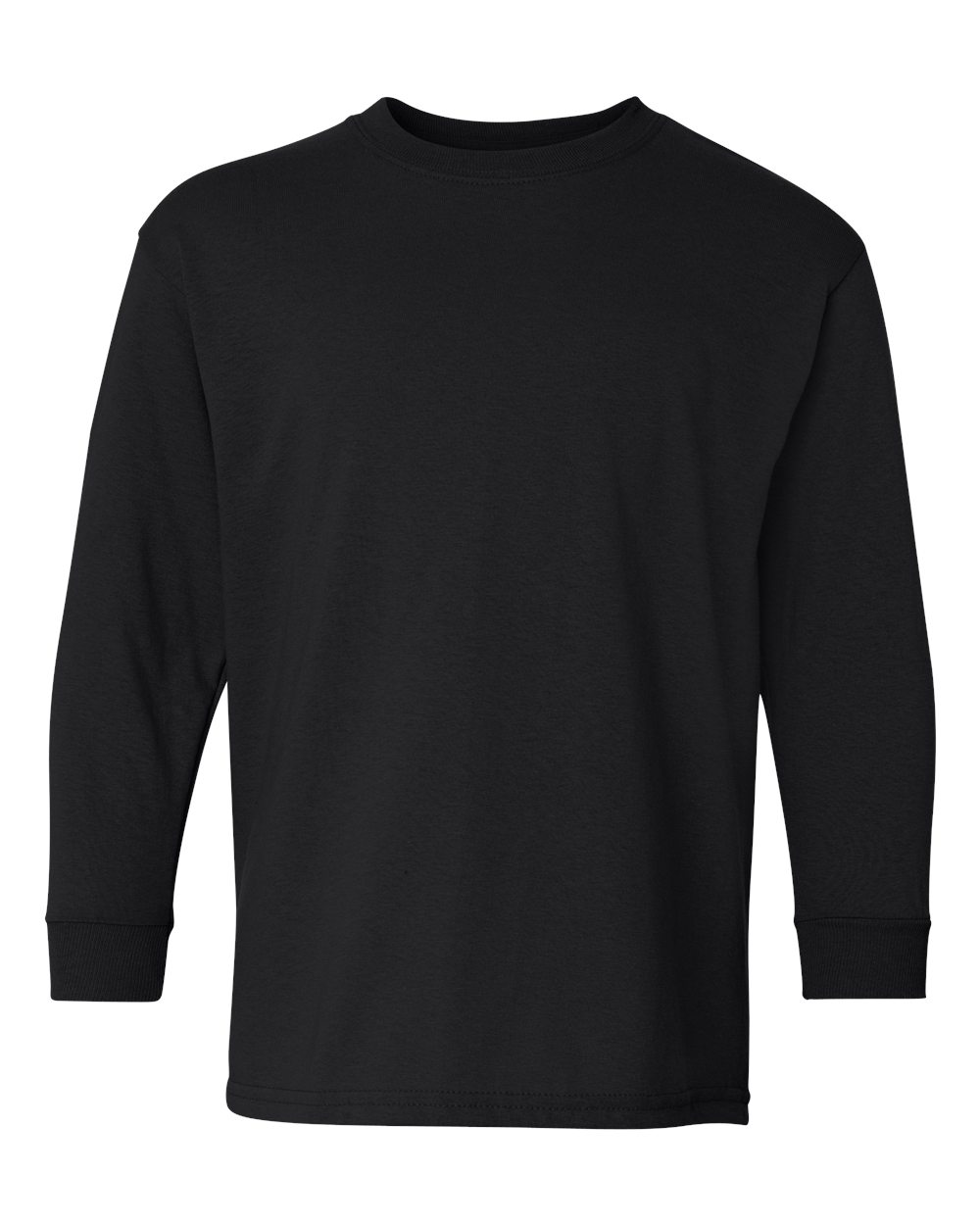 Youth Heavy Cotton™ Long Sleeve T-Shirt - Front - B34160502 - Black