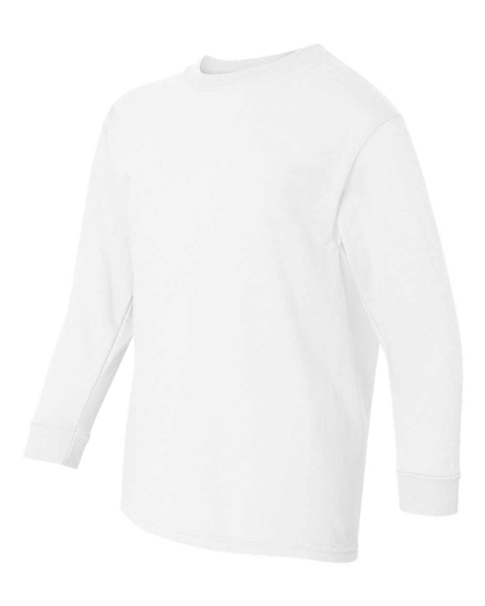 Youth Heavy Cotton™ Long Sleeve T-Shirt - Side - B34160002 - White