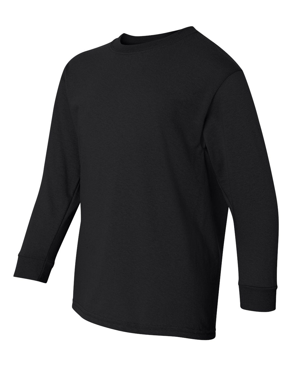 Youth Heavy Cotton™ Long Sleeve T-Shirt - Side - B34160502 - Black