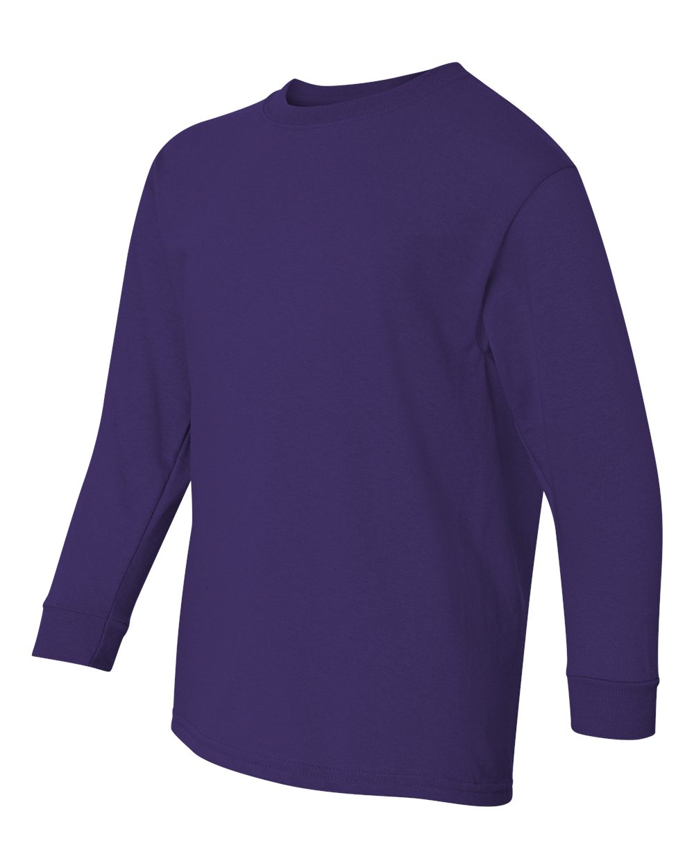 Youth Heavy Cotton™ Long Sleeve T-Shirt - Side - B34160672 - Purple