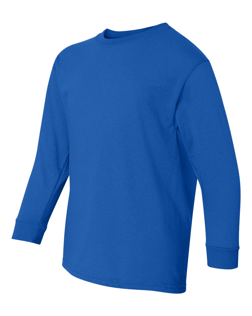 Youth Heavy Cotton™ Long Sleeve T-Shirt - Side - B34160752 - Royal