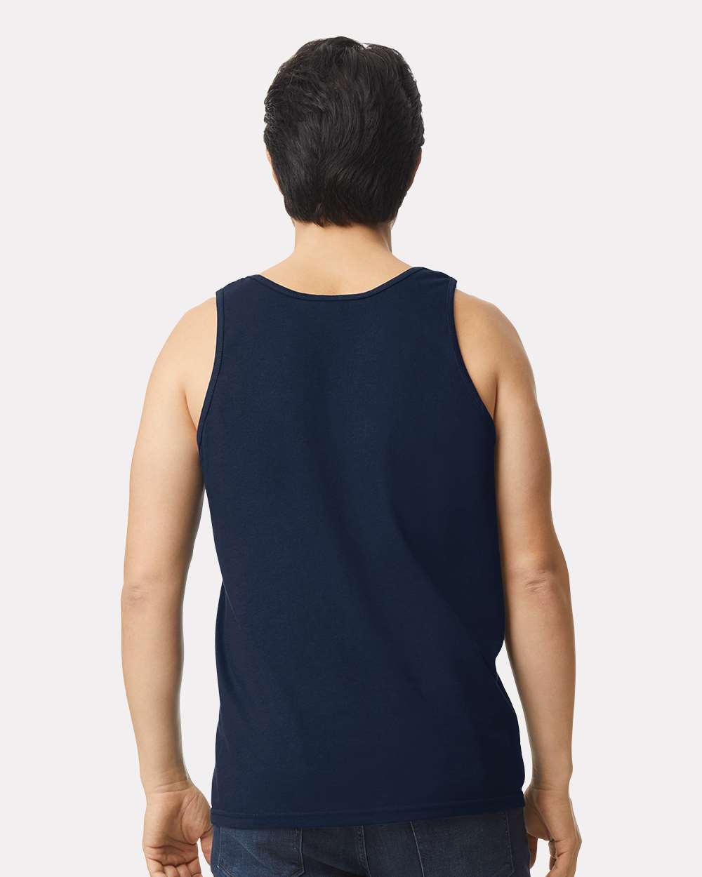 Men's Ultra Cotton® Tank Top - OnModelBack - B09860653 - Navy