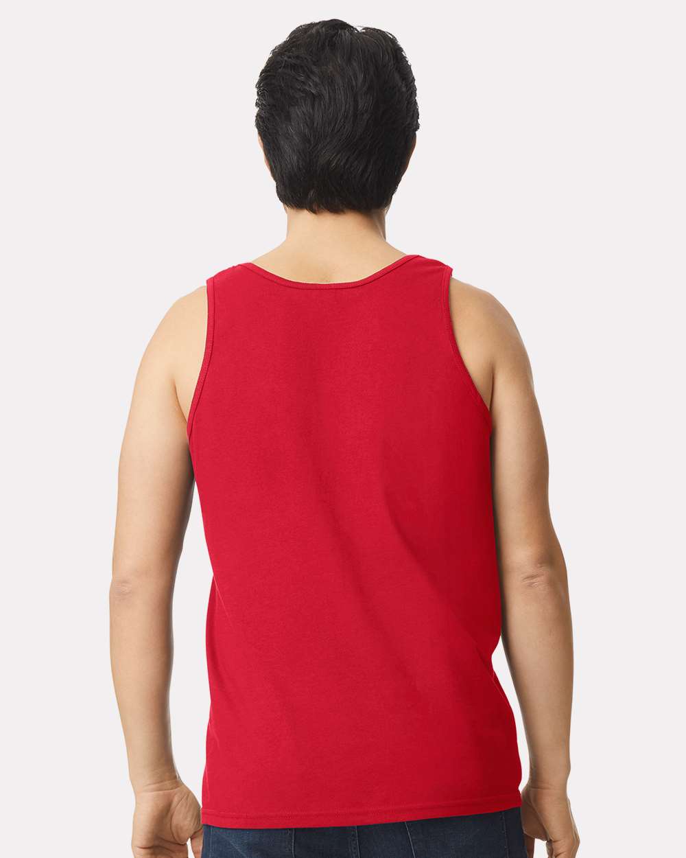 Men's Ultra Cotton® Tank Top - OnModelBack - B09860703 - Red