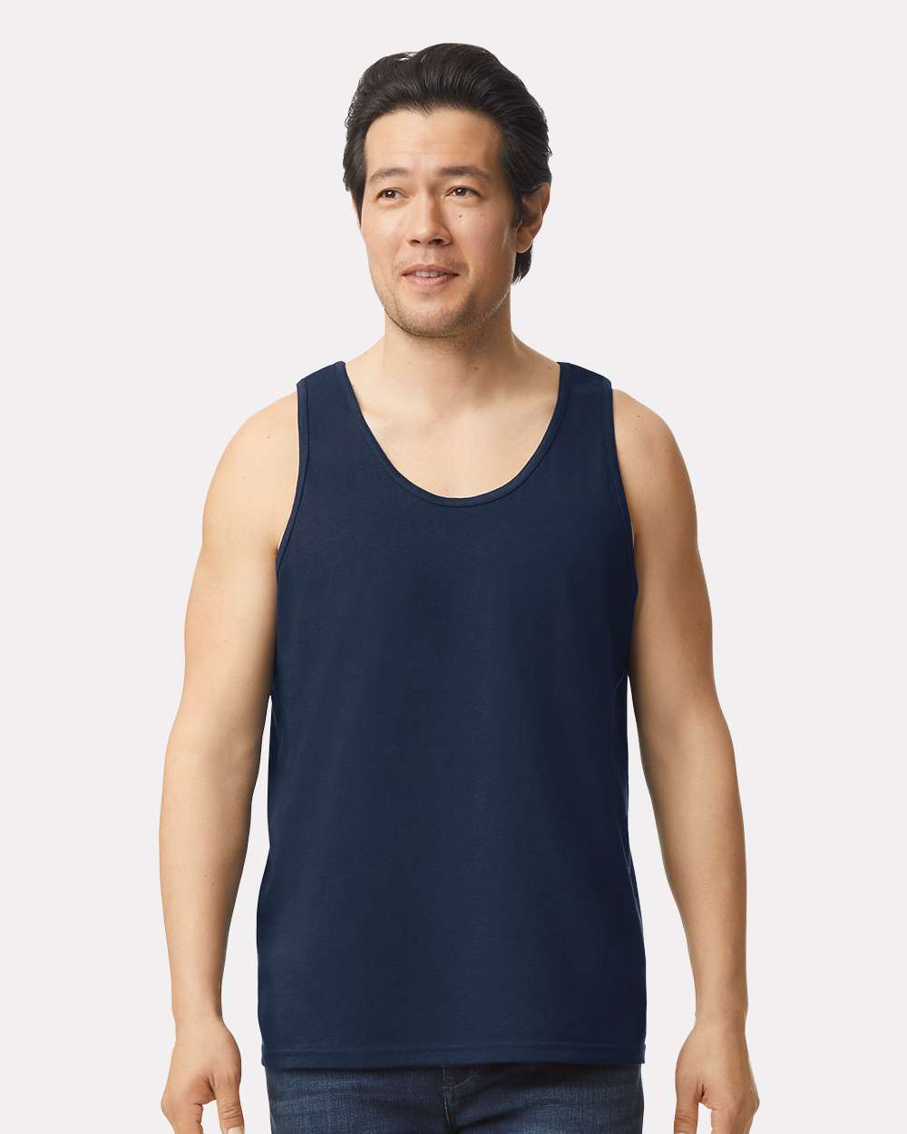 Men's Ultra Cotton® Tank Top - OnModelFront - B09860653 - Navy