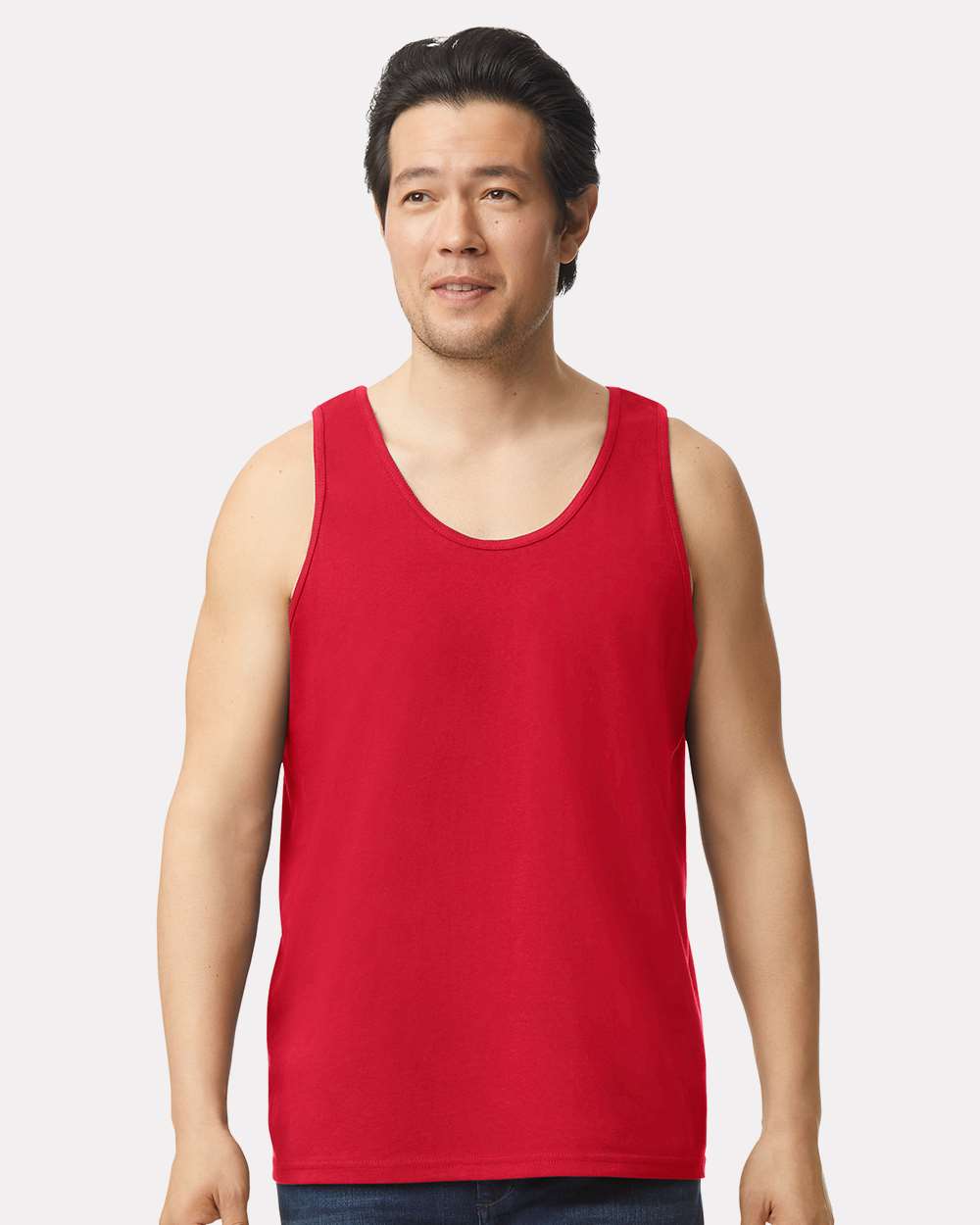 Men's Ultra Cotton® Tank Top - OnModelFront - B09860703 - Red