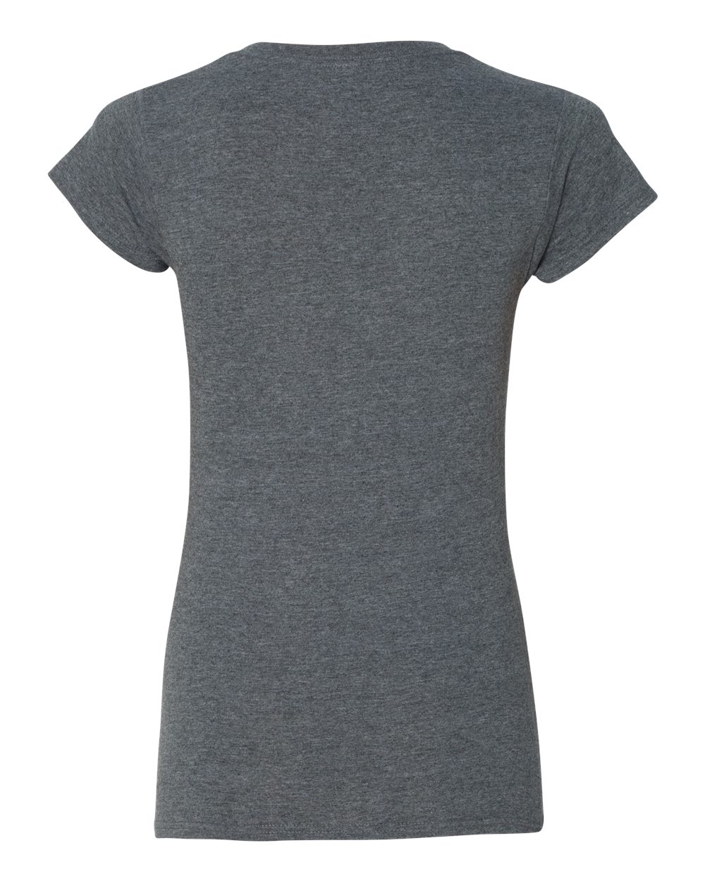 Women's Softstyle® V-Neck T-Shirt - Back - B51260103 - Dark Heather