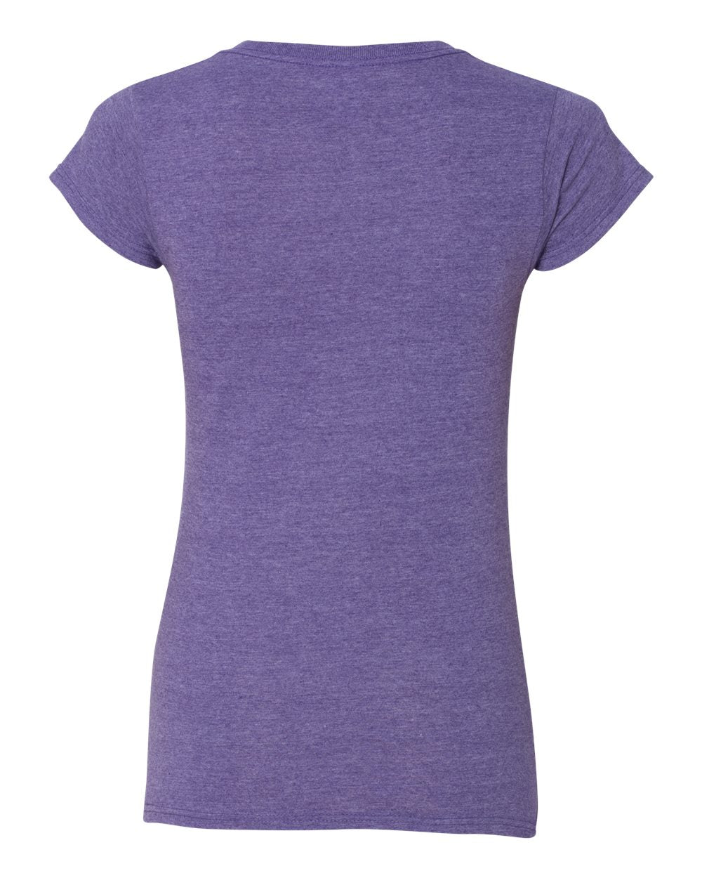 Women's Softstyle® V-Neck T-Shirt - Back - B51260673 - Heather Purple