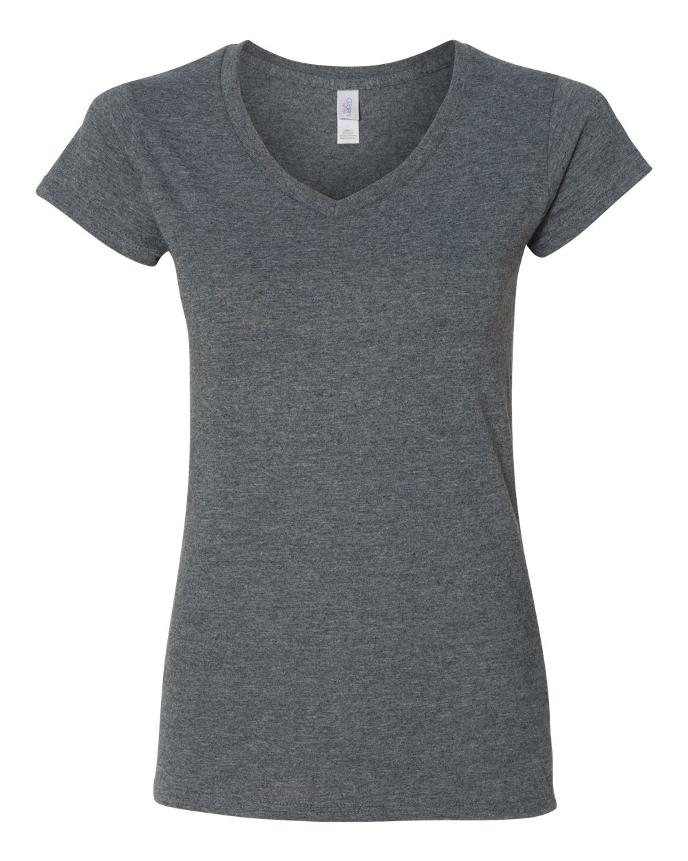 Women's Softstyle® V-Neck T-Shirt - Front - B51260103 - Dark Heather