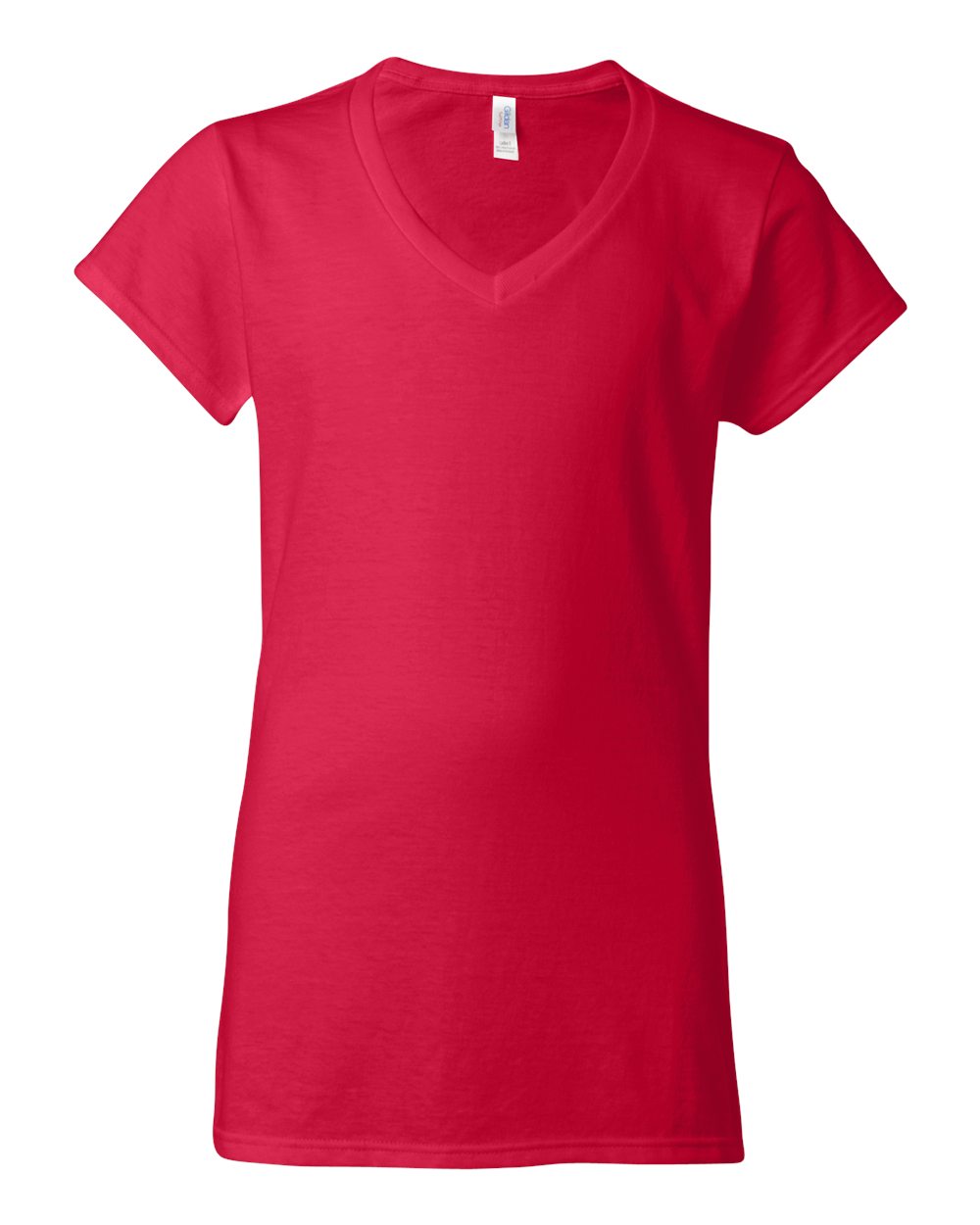 Women's Softstyle® V-Neck T-Shirt - Front - B51260223 - Cherry Red