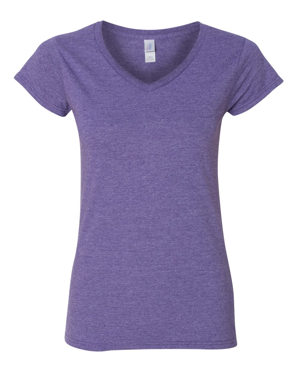 Women's Softstyle® V-Neck T-Shirt - Front - B51260673 - Heather Purple