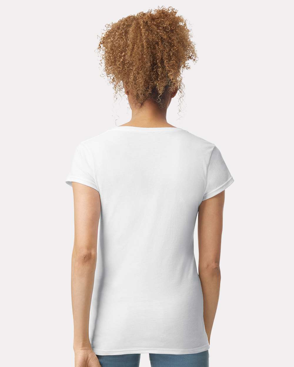 Women's Softstyle® V-Neck T-Shirt - OnModelBack - B51260003 - White