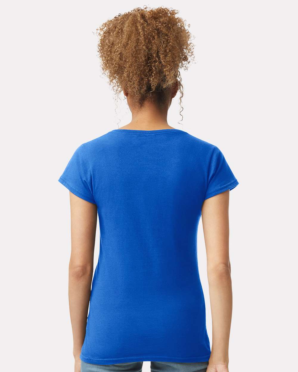Women's Softstyle® V-Neck T-Shirt - OnModelBack - B51260753 - Royal