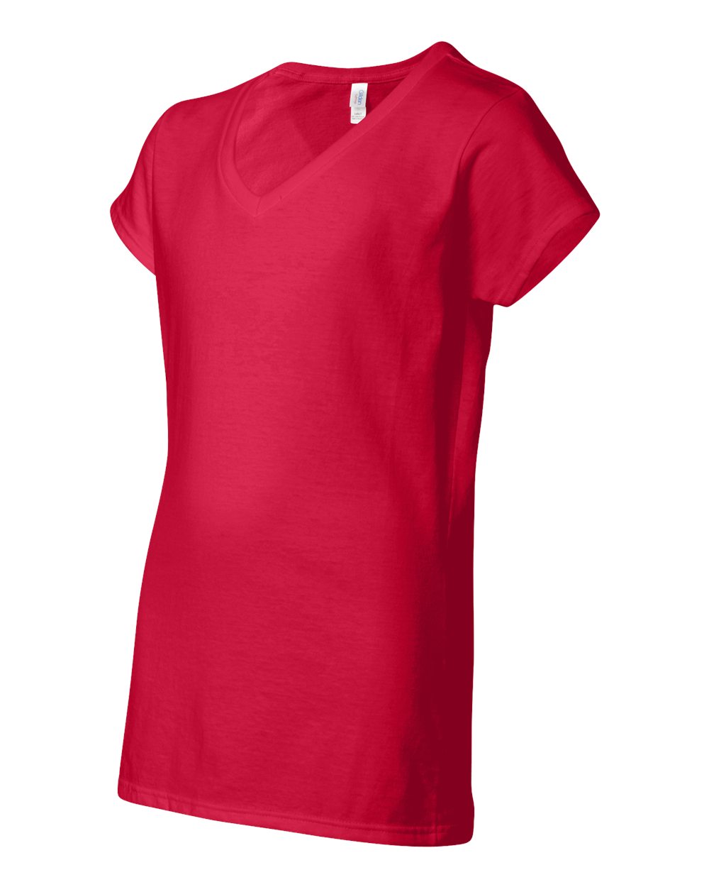 Women's Softstyle® V-Neck T-Shirt - Side - B51260223 - Cherry Red