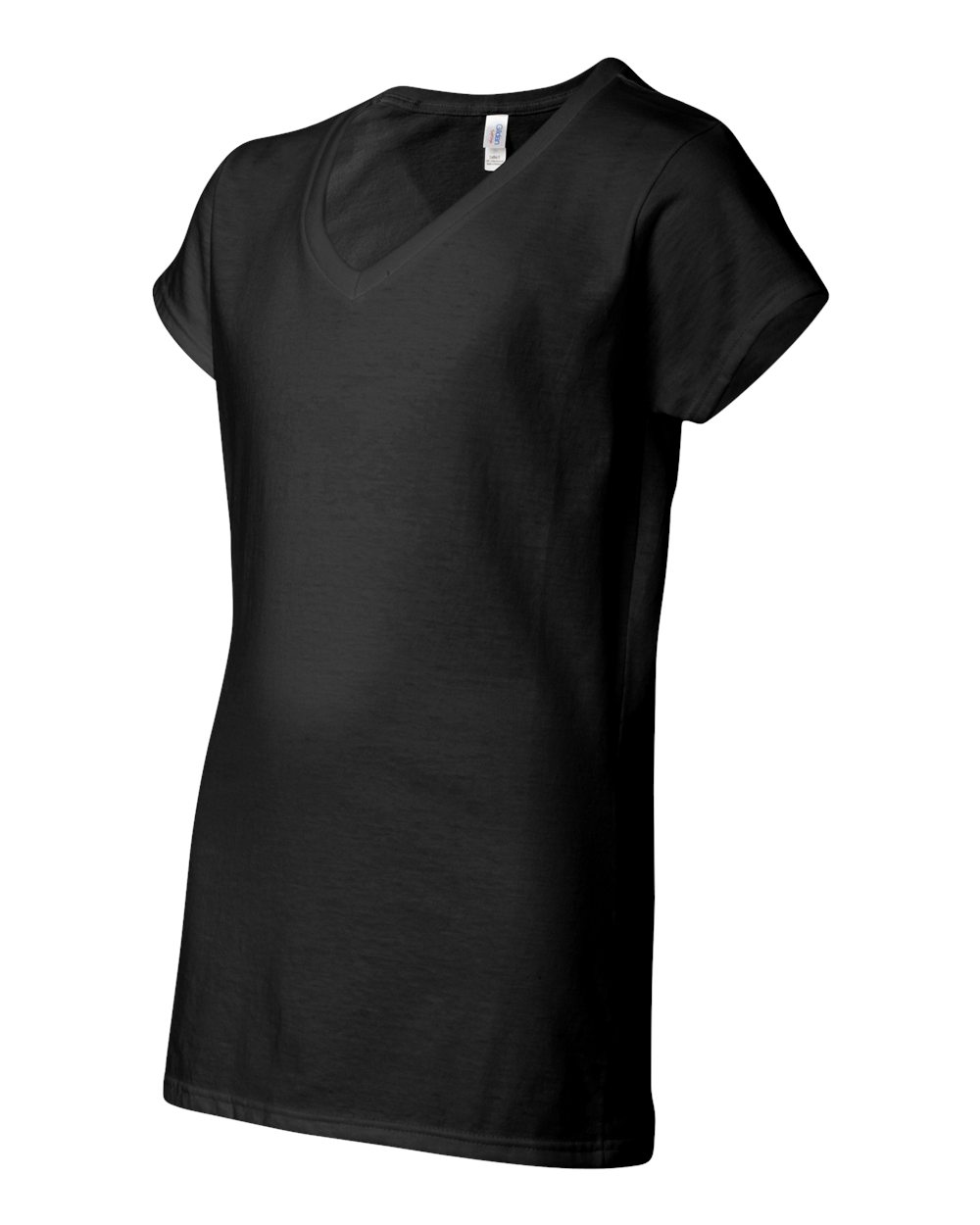 Women's Softstyle® V-Neck T-Shirt - Side - B51260503 - Black