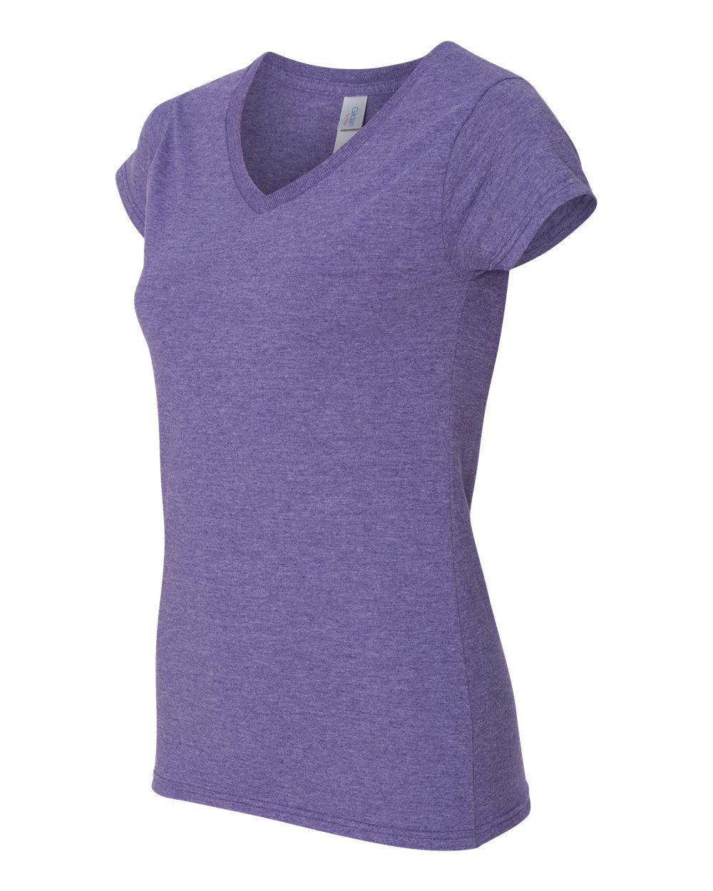 Women's Softstyle® V-Neck T-Shirt - Side - B51260673 - Heather Purple
