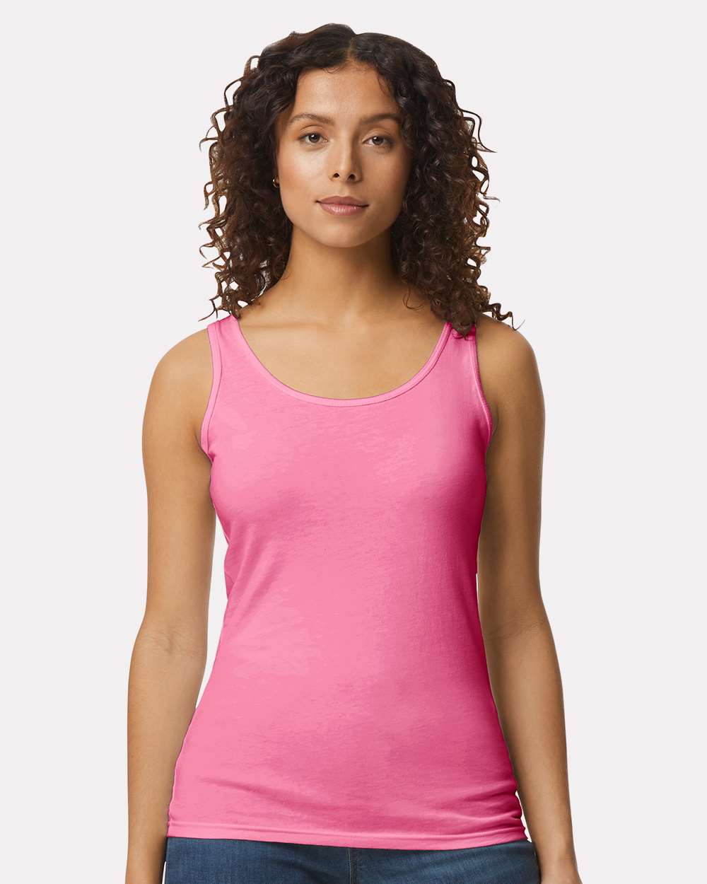 Women's Softstyle® Tank Top - OnModelFront - B59760563 - Azalea