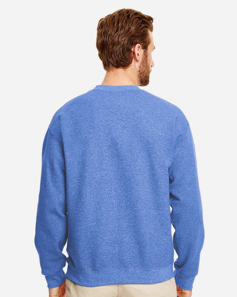 Unisex Heavy Blend™ Crewneck Sweatshirt - OnModelBack - B21060743 - Heather Deep Royal