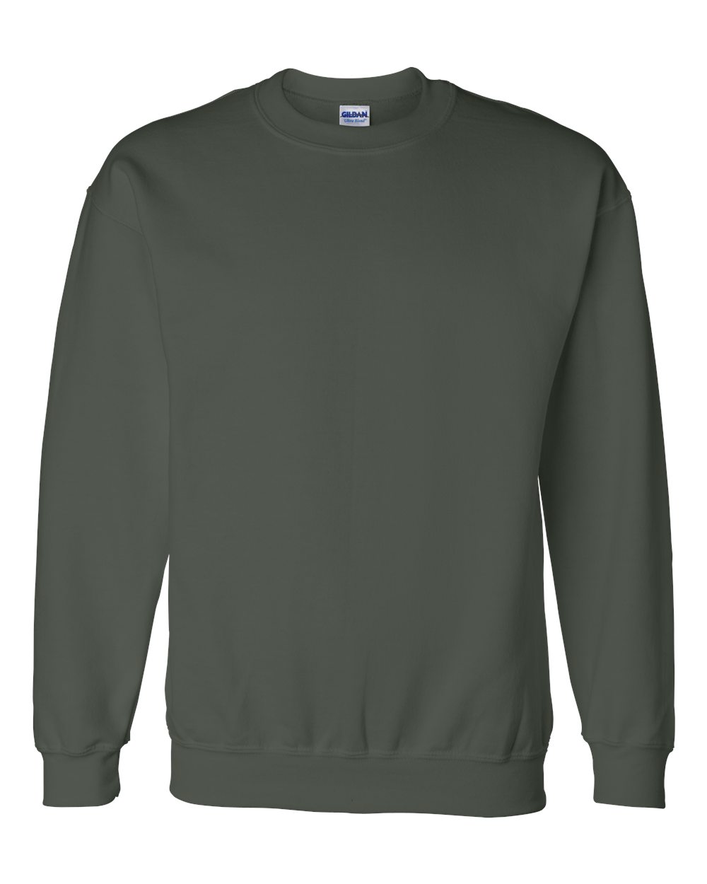 Unisex DryBlend® Crewneck Sweatshirt - Front - B21260543 - Forest