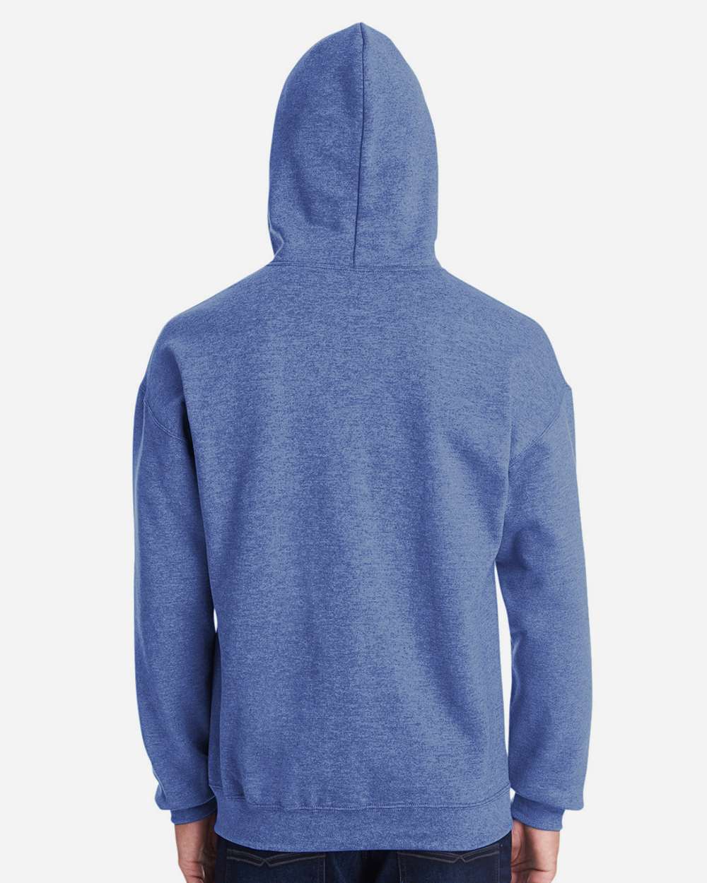 Unisex Heavy Blend™ Hooded Sweatshirt - OnModelBack - B22060743 - Heather Deep Royal