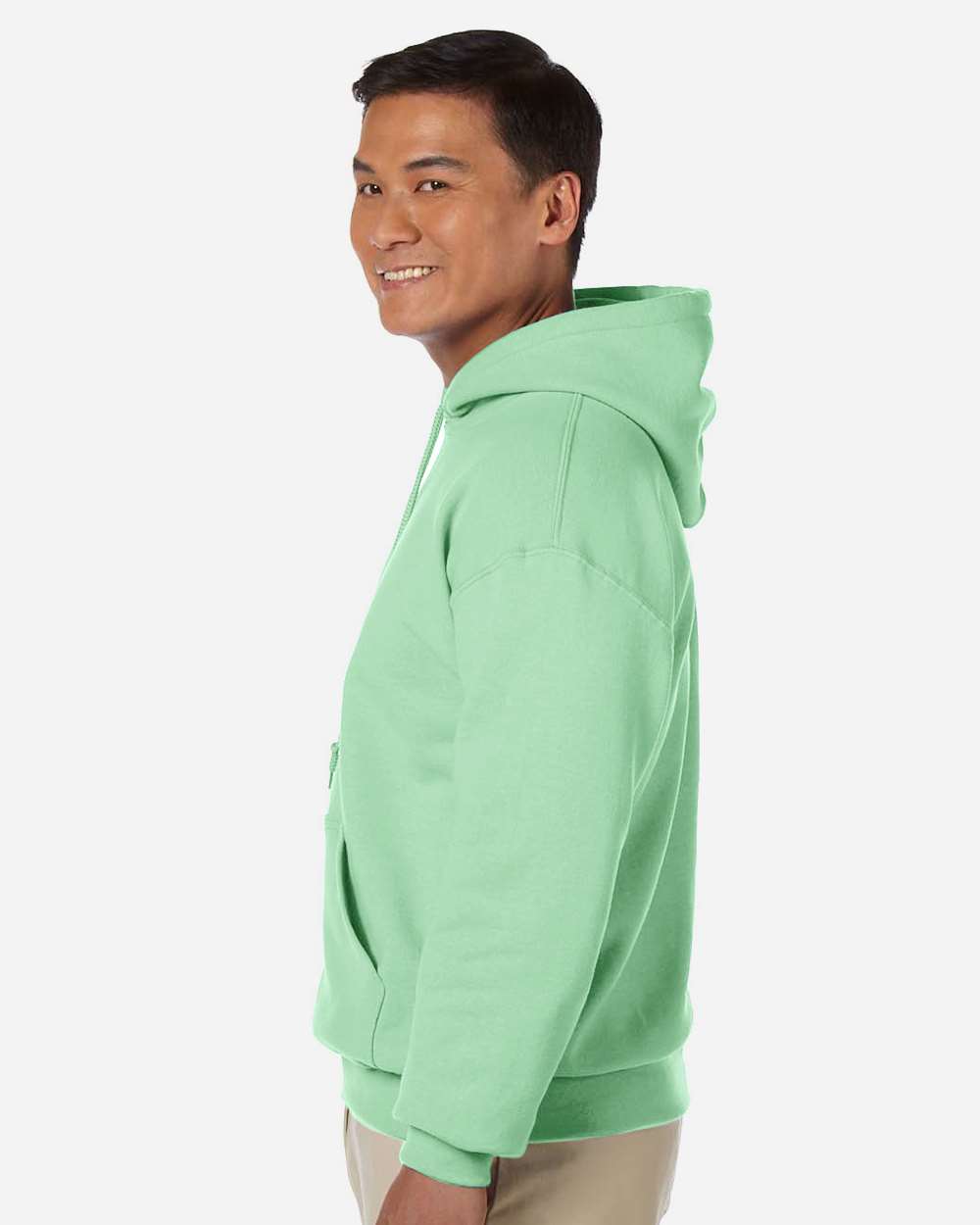 Unisex Heavy Blend™ Hooded Sweatshirt - OnModelSide - B22060043 - Mint Green