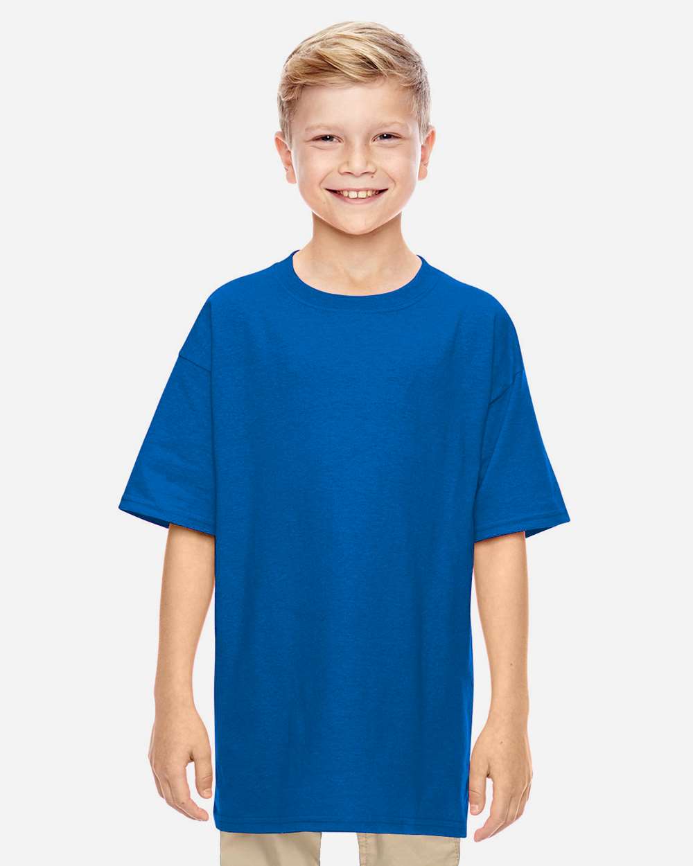Youth Heavy Cotton™ T-Shirt - OnModelFront - B31560722 - Neon Blue