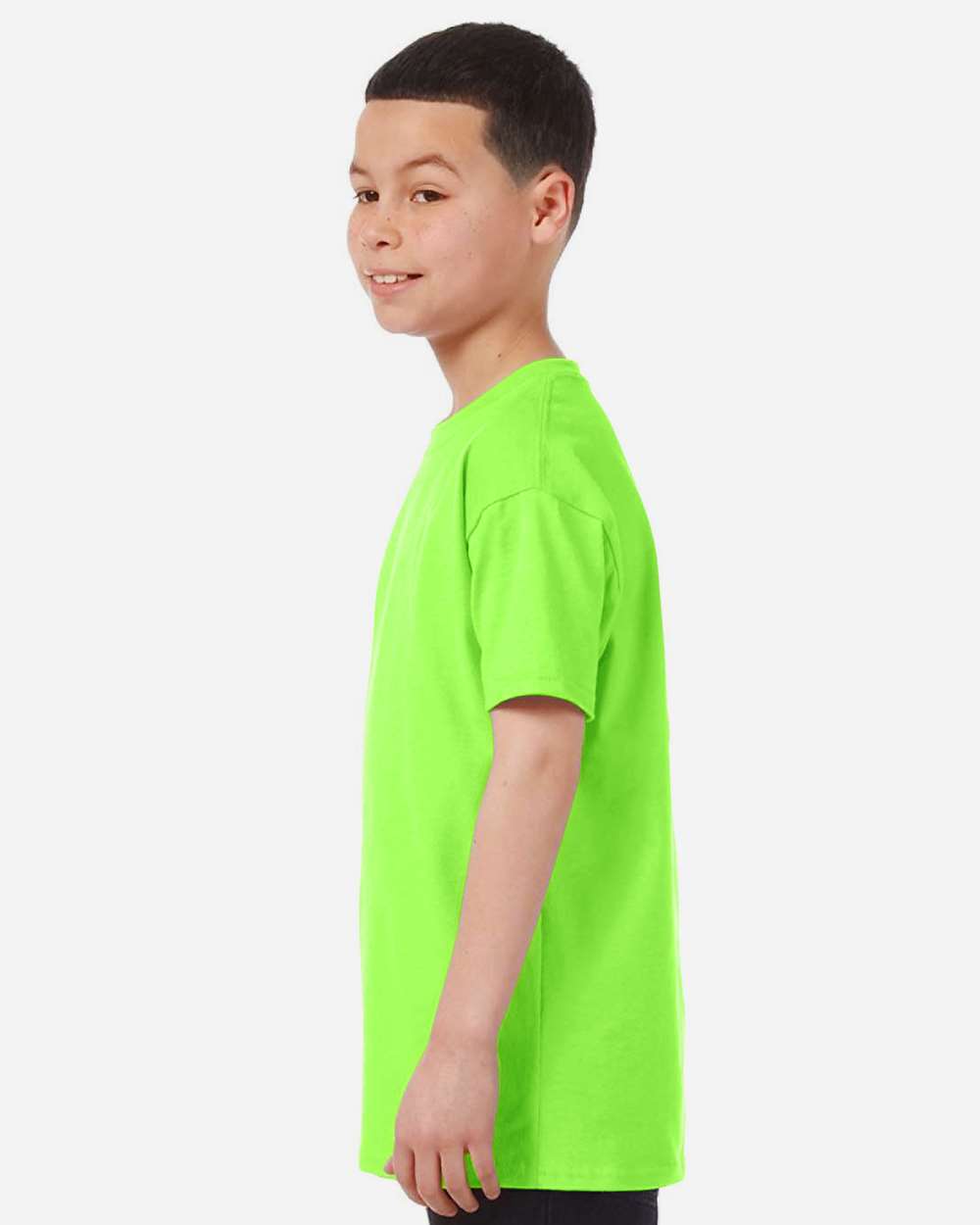 Youth Heavy Cotton™ T-Shirt - OnModelSide - B31560462 - Neon Green