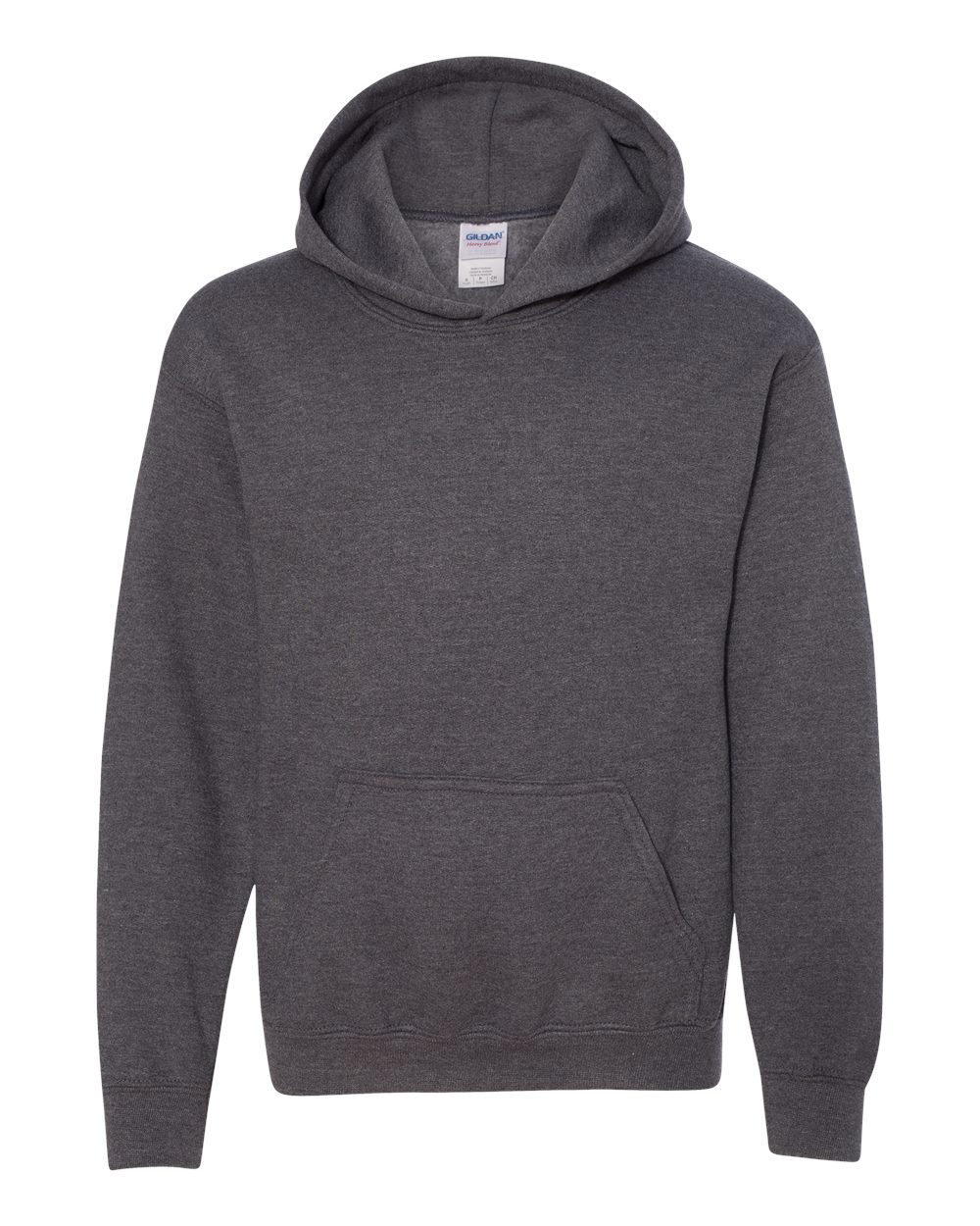 Youth Heavy Blend™ Hooded Sweatshirt - Front - B32060072 - Dark Heather