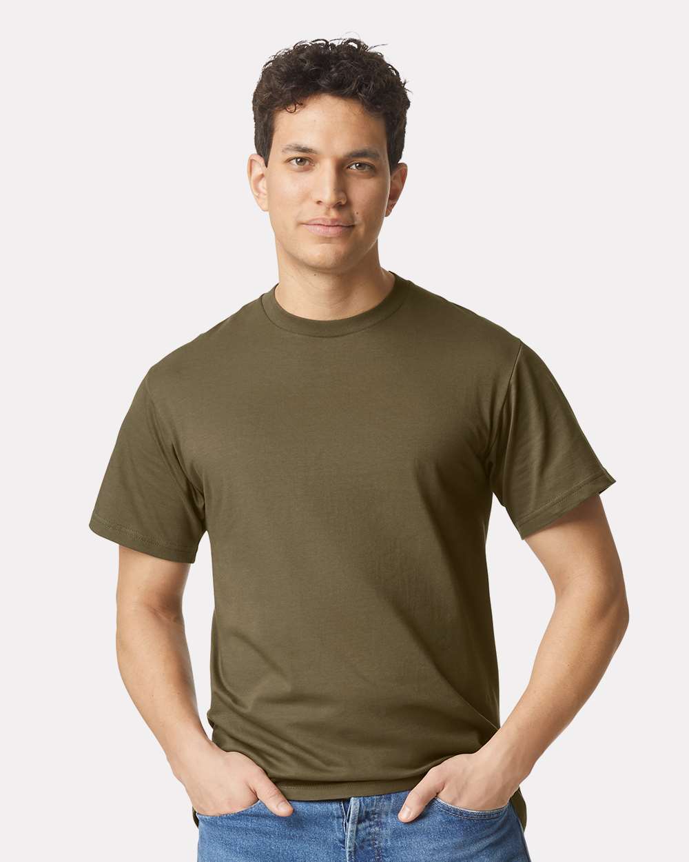 Unisex Hammer™ T-Shirt - OnModelFront - B19060543 - Olive