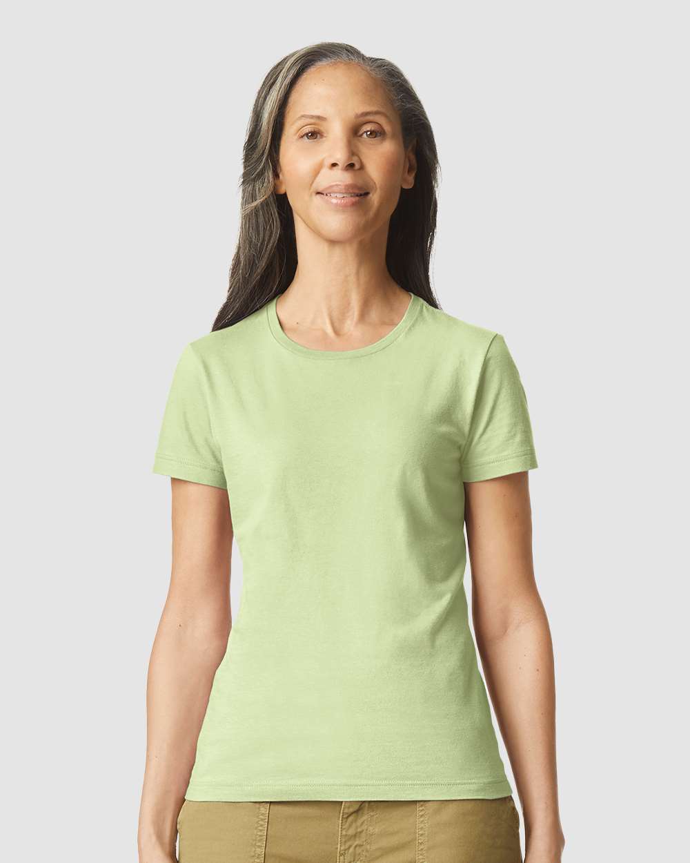 Women's Softstyle® T-Shirt - OnModelFront - B50260163 - Pistachio