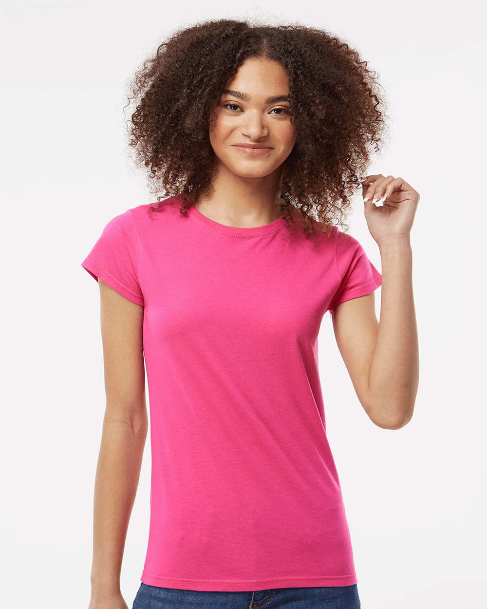 Women's Softstyle® T-Shirt - OnModelFront - B50260393 - Heliconia