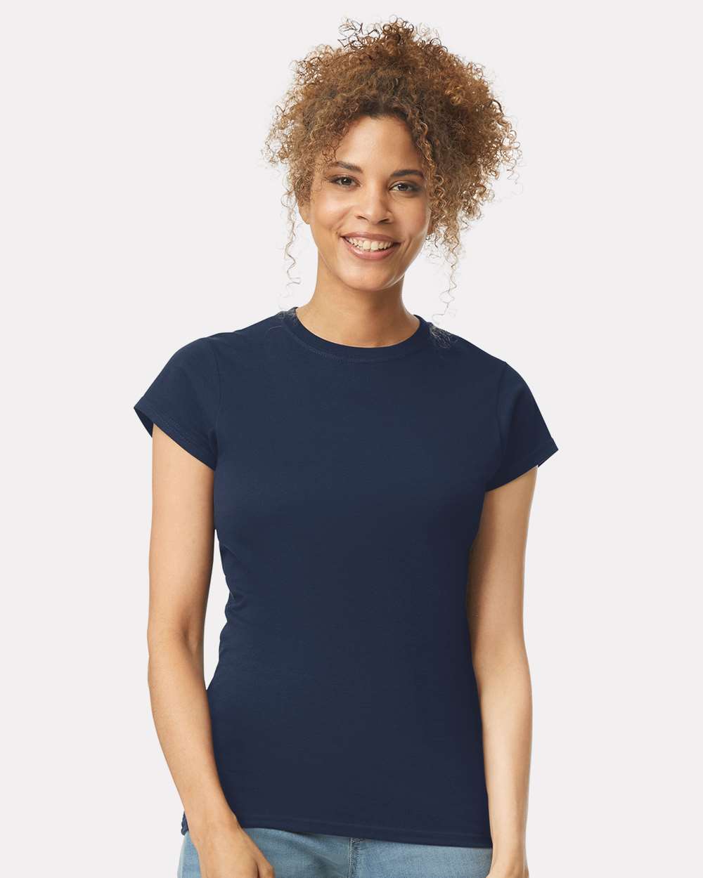Women's Softstyle® T-Shirt - OnModelFront - B50260653 - Navy