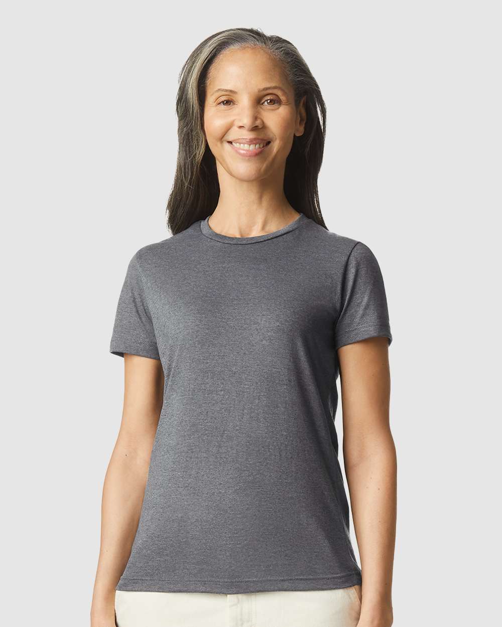 Women's Softstyle® T-Shirt - OnModelFront - B50260903 - Graphite Heather