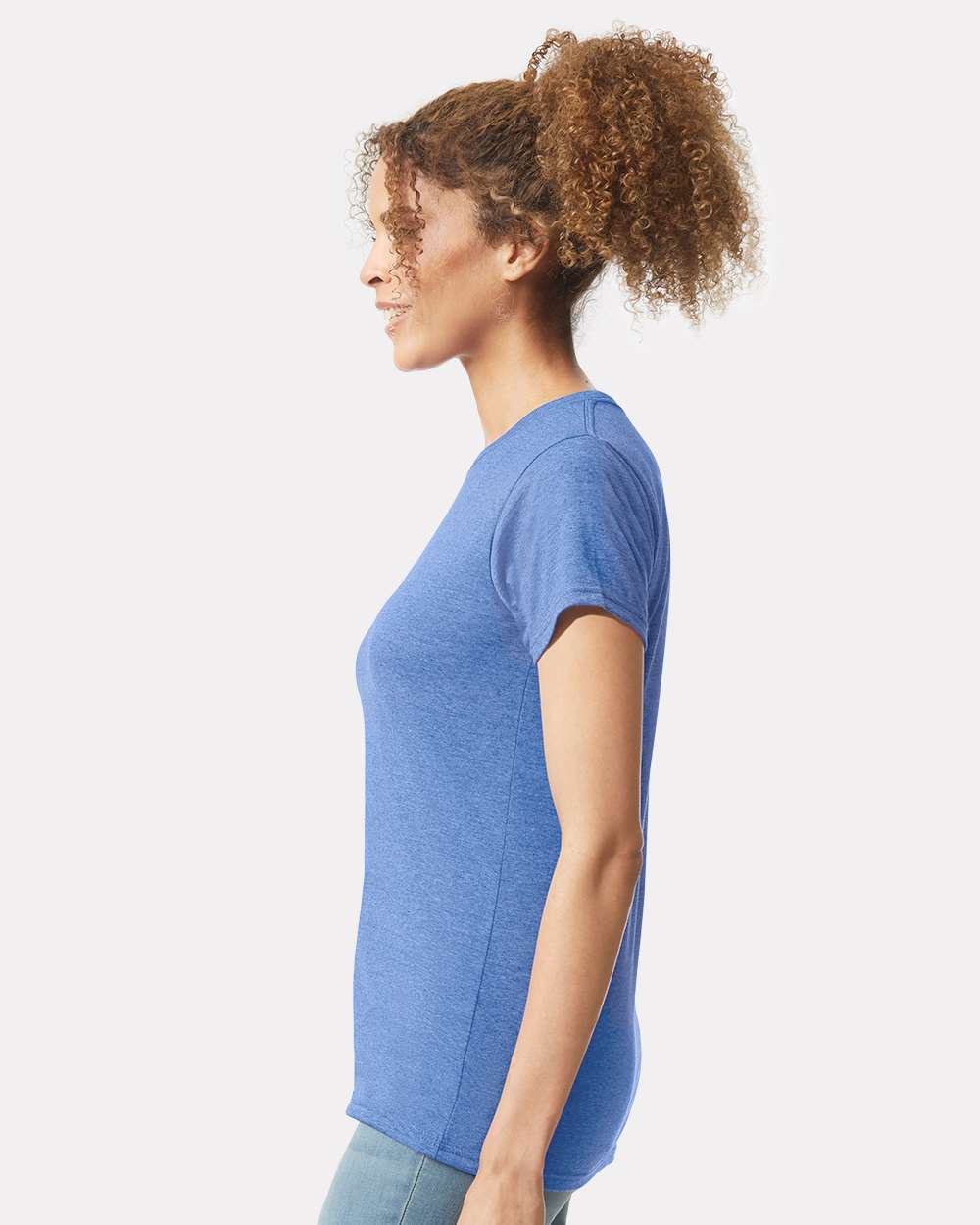 Women's Softstyle® T-Shirt - OnModelSide - B50260733 - Heather Royal