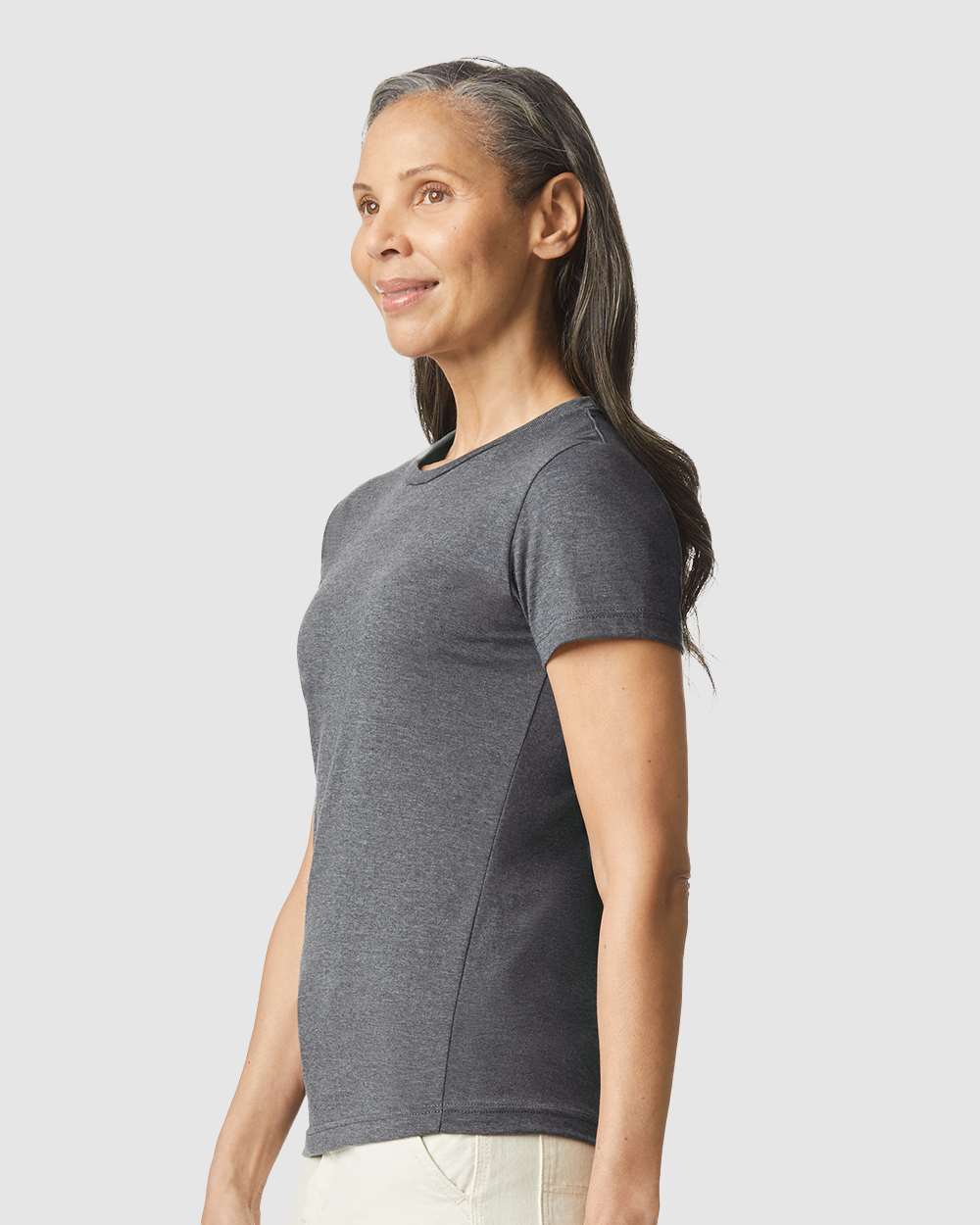 Women's Softstyle® T-Shirt - OnModelSide - B50260903 - Graphite Heather
