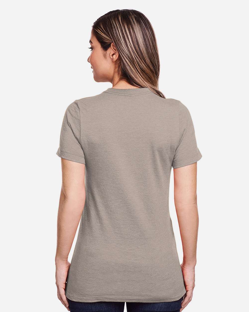 Women's Softstyle® CVC T-Shirt - OnModelBack - B00360093 - Slate