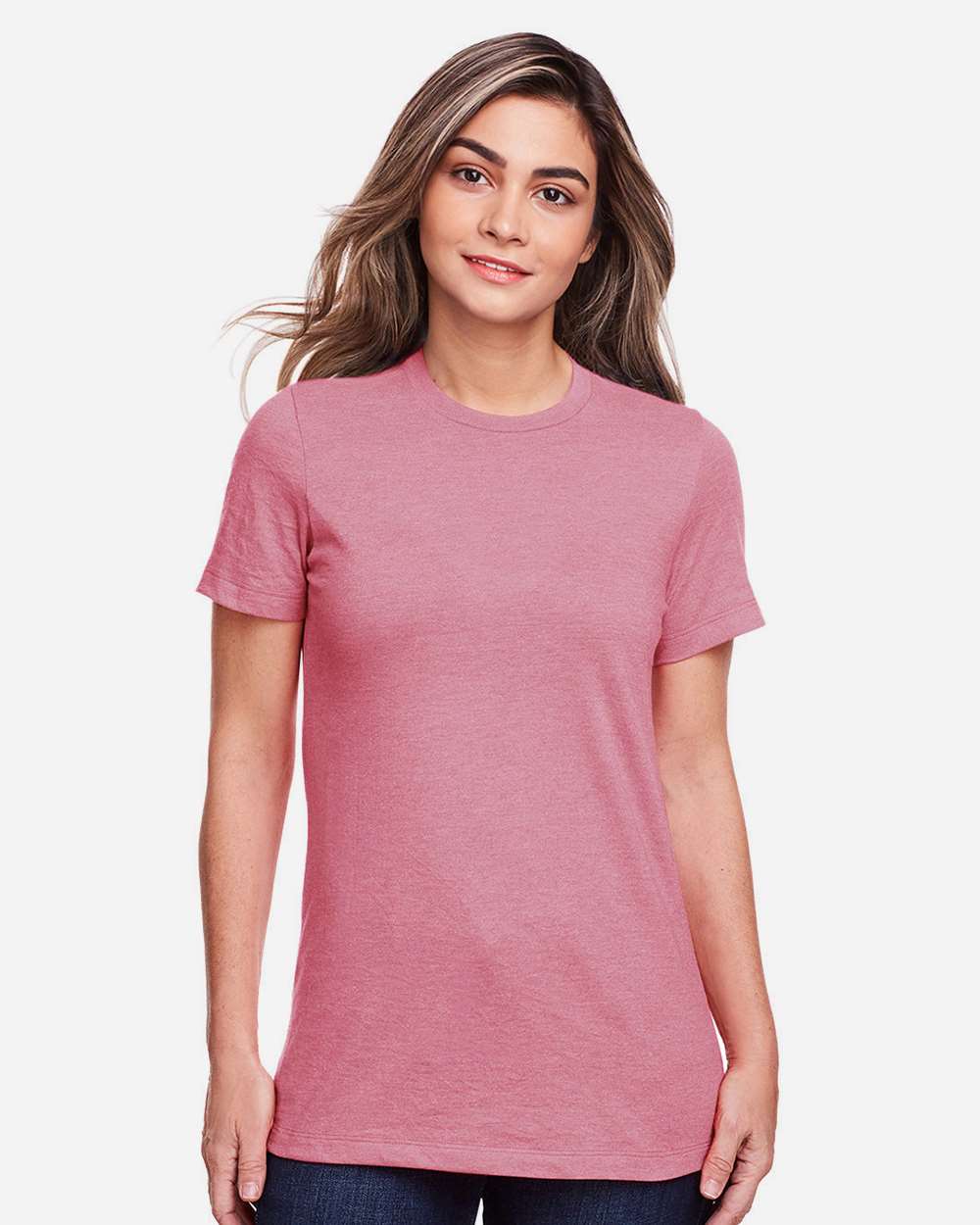 Women's Softstyle® CVC T-Shirt - OnModelFront - B00360103 - Plumrose