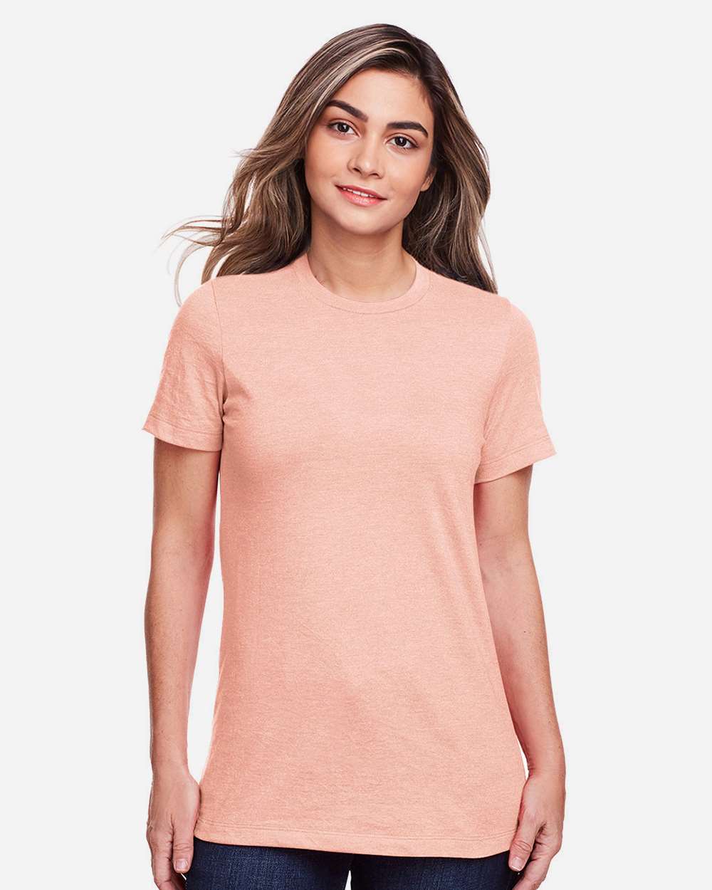 Women's Softstyle® CVC T-Shirt - OnModelFront - B00360303 - Dusty Rose