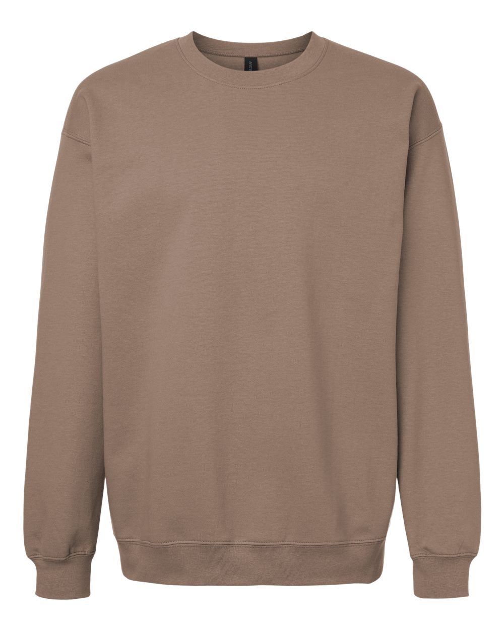Unisex Softstyle® Midweight Crewneck Sweatshirt - Front - B24060453 - Brown Savana