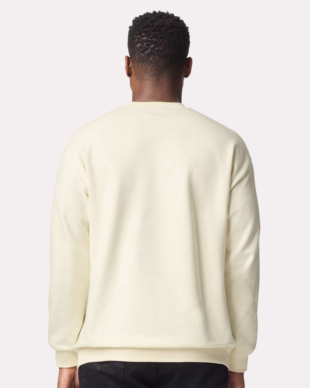 Unisex Softstyle® Midweight Crewneck Sweatshirt - OnModelBack - B24060023 - Off White