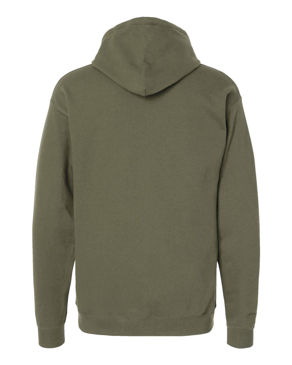Unisex Perfect Sweats Hooded Sweatshirt - Back - B02900643 - Fatigue Green