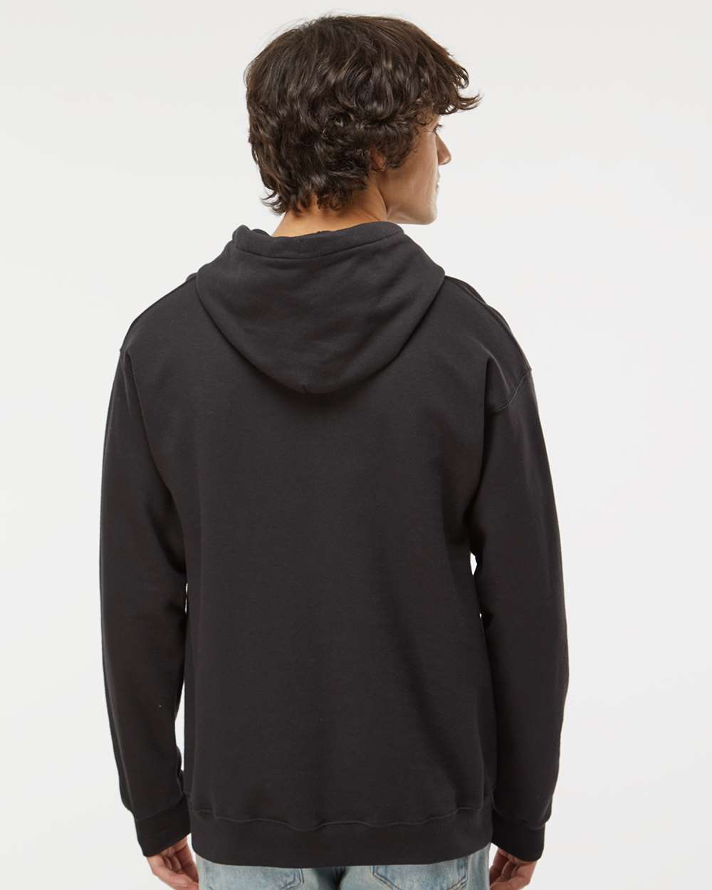 Unisex Perfect Sweats Hooded Sweatshirt - OnModelBack - B02900503 - Black