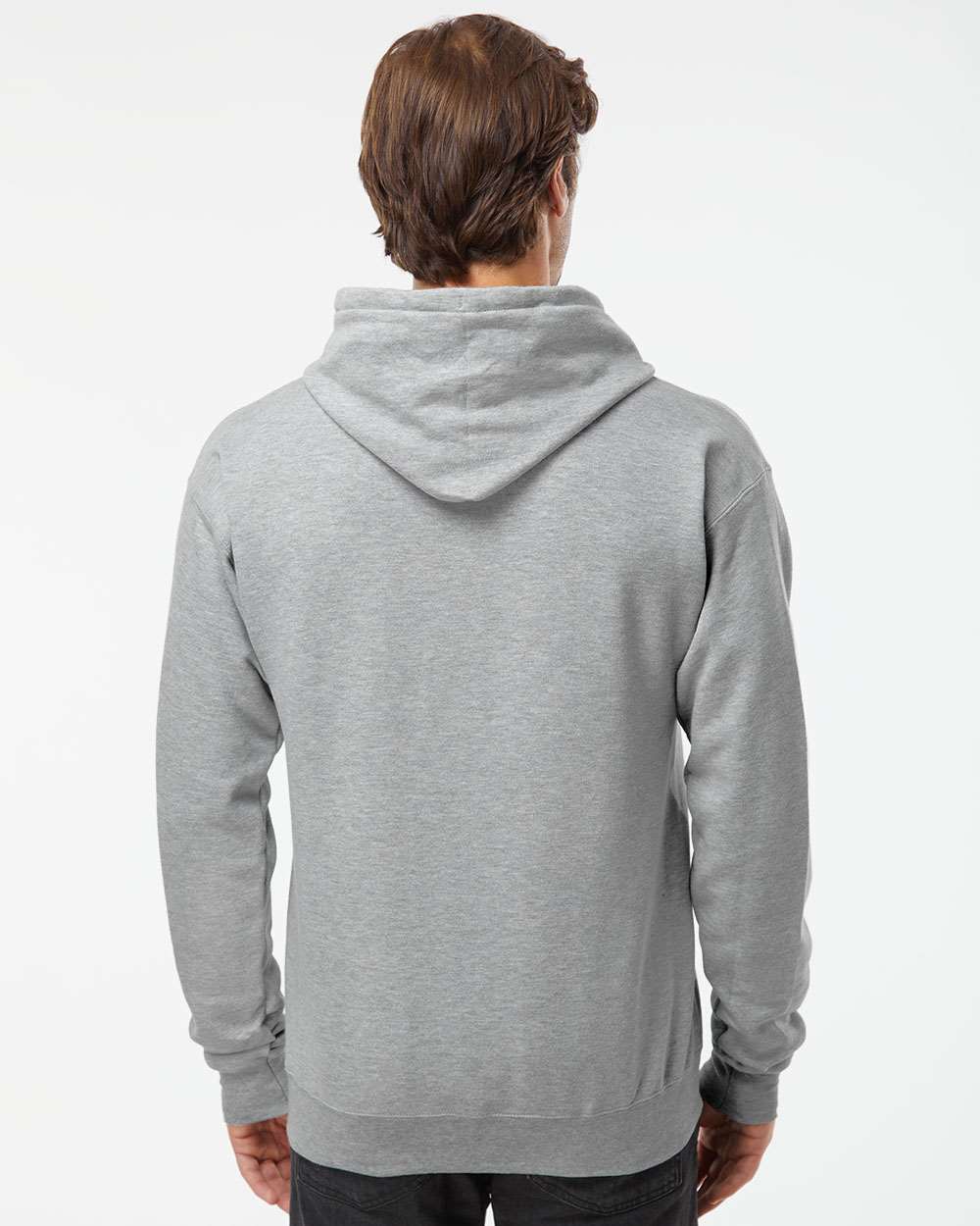Unisex Perfect Sweats Hooded Sweatshirt - OnModelBack - B02900583 - Light Steel